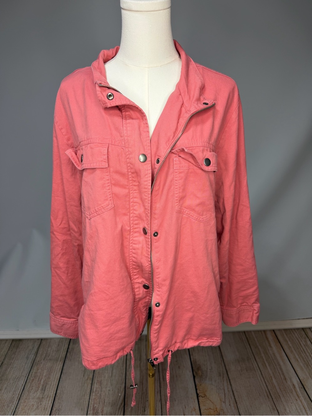 CJ Banks Coral Utility Jacket with Snap Pockets - Picture 5 of 8